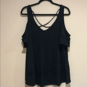Torrid Off the Shoulder Embroidered Cross Back Top